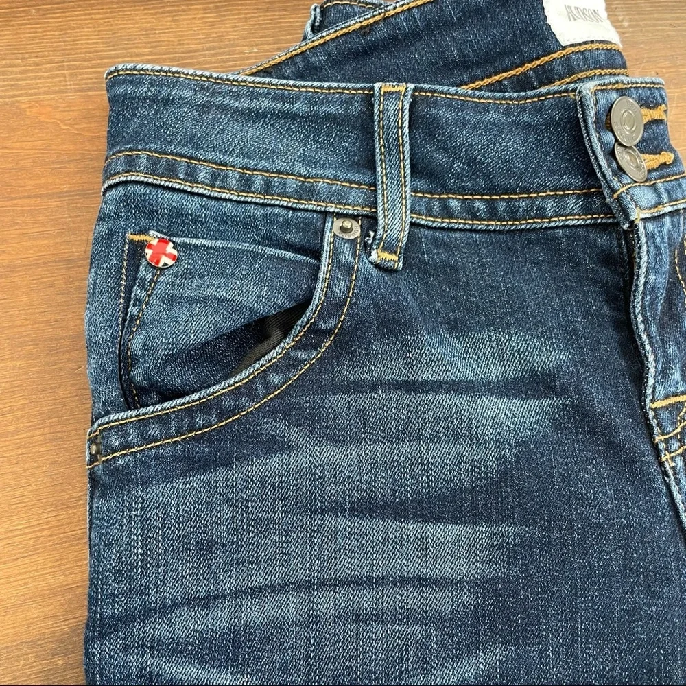 Hudson Women's Palerme Cuffed Dark Denim Jean Shorts Size 25